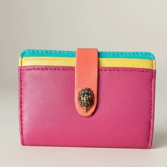Kurt Geiger London Kensington Leather card holder in multi-colors - Picture 2 of 8